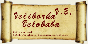 Veliborka Belobaba vizit kartica